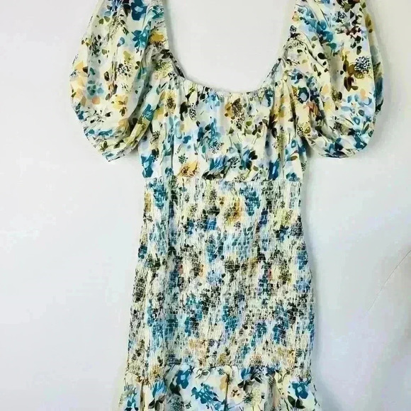 NSR Puff Sleeve Smocked Minidress - Picture 2 of 6